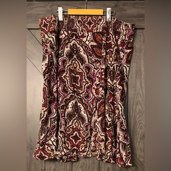 Charter Club Woman Multi coloured print 100% Cotton A line skirt, NWOT, sz 20W - Picture 4 of 7